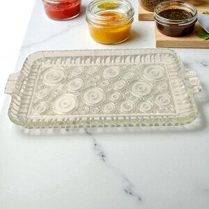 Vintage Rectangle Glass Relish Tray